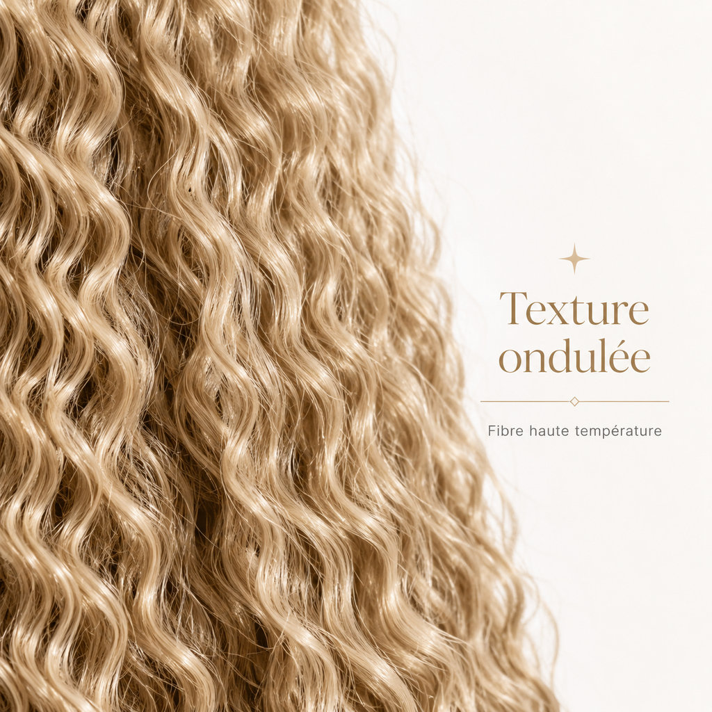 Texture ondulée fibre haute température blond doré