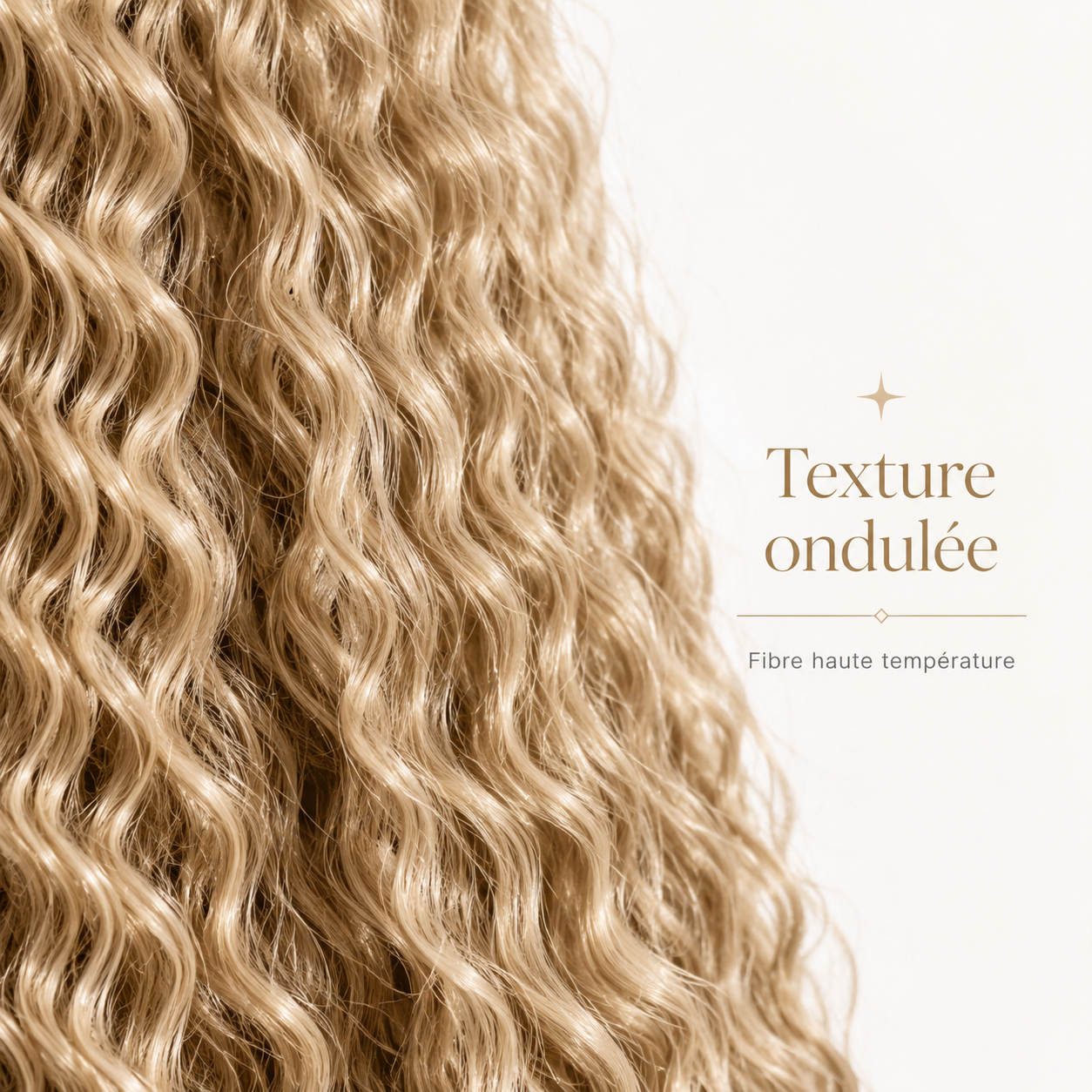 Texture ondulée fibre haute température blond doré