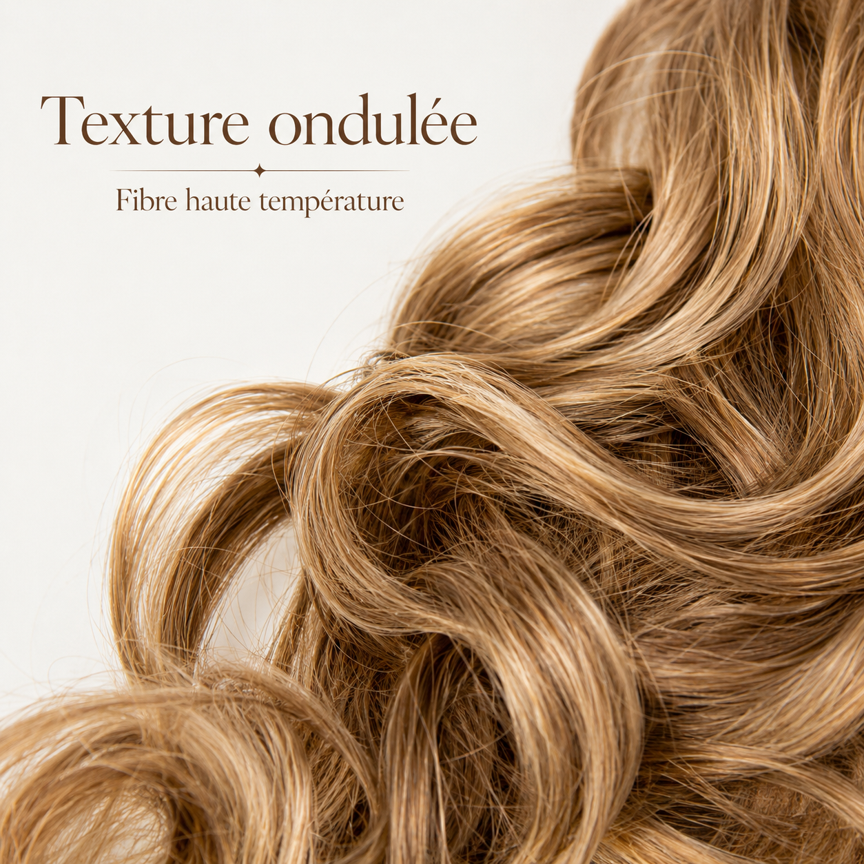 Texture ondulée fibre haute température blond doré