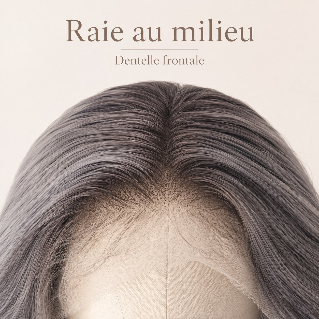 Raie au milieu et dentelle frontale